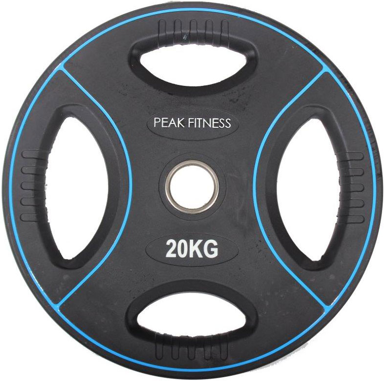 Peak Fitness - 50 mm vægtskive Poly Urethane - 20 kg