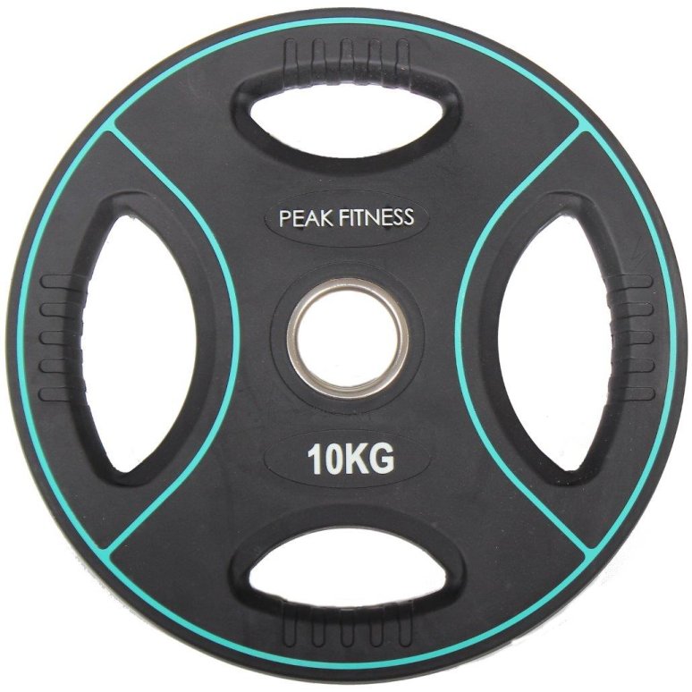 Peak Fitness 10 kg 50 mm vgtskive Poly Urethane #0