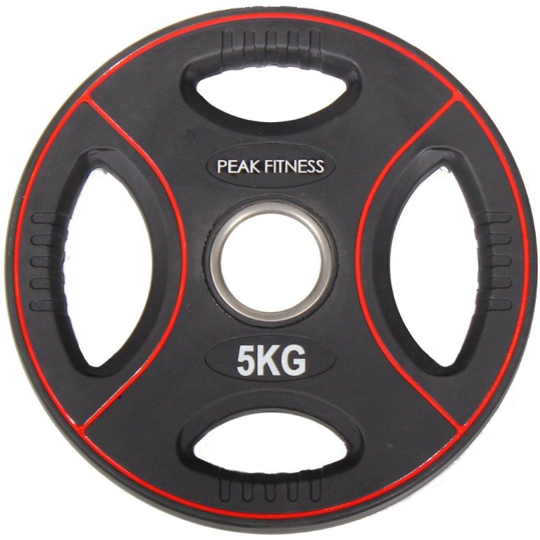 Peak Fitness 5 kg 50 mm vgtskive Poly Urethane #0