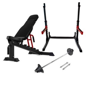 Peak Fitness trningsst inkl. 110 kg.  vgtst 30 mm. jern