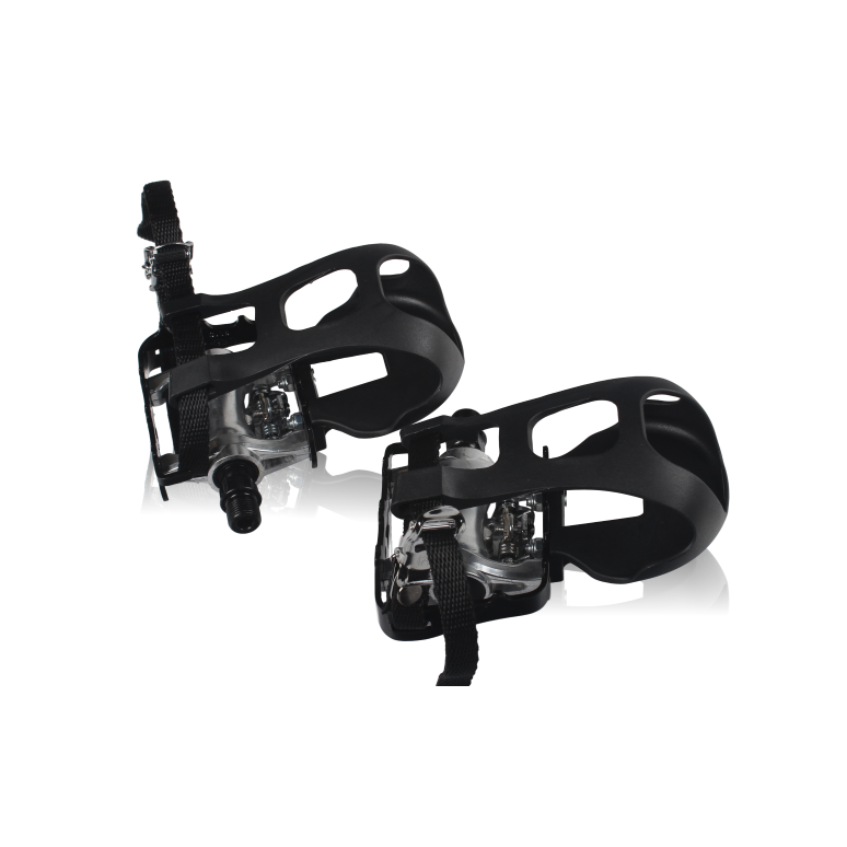 Peak Fitness Pedalst med tclips og SPD #1