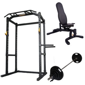Powertec Power Rack m. 125 kg. Sort 50 mm vgtst