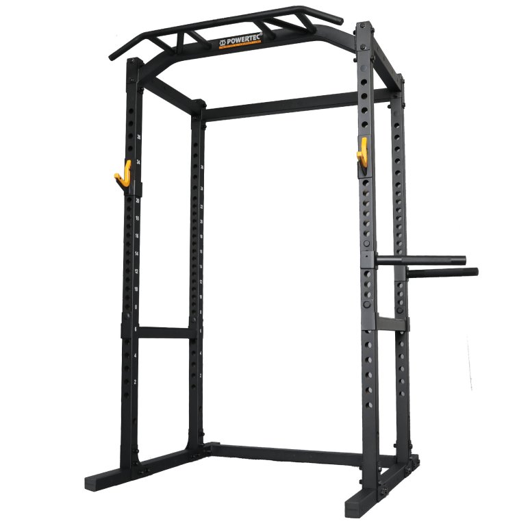 Powertec Power Rack m. 128 kg. Bumper vgtst #1