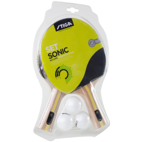 Stiga Sonic Set (2 bat + 3 bolde)